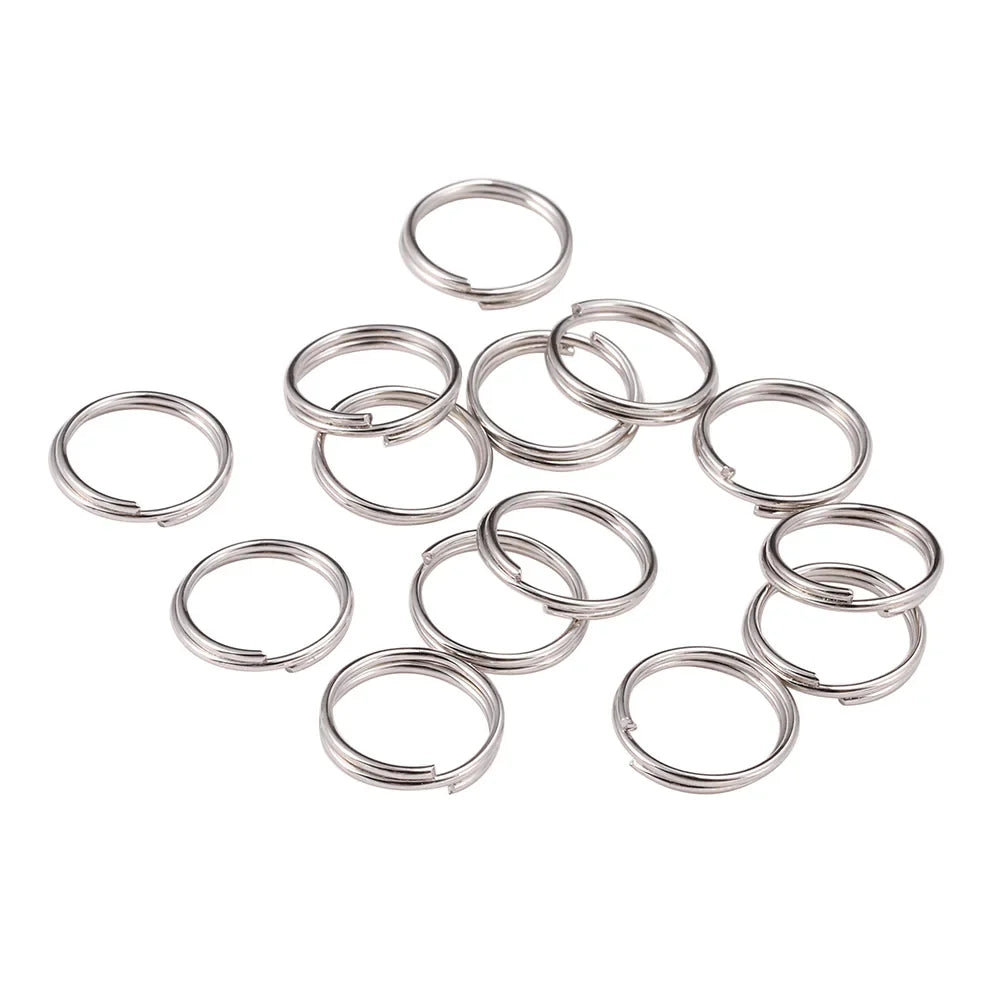 50-200pcs/lot Open Jump Rings 4 6 8 10 12 mm Double Loops Split Rings Necklace Bracelet Connectors For DIY Jewelry Making