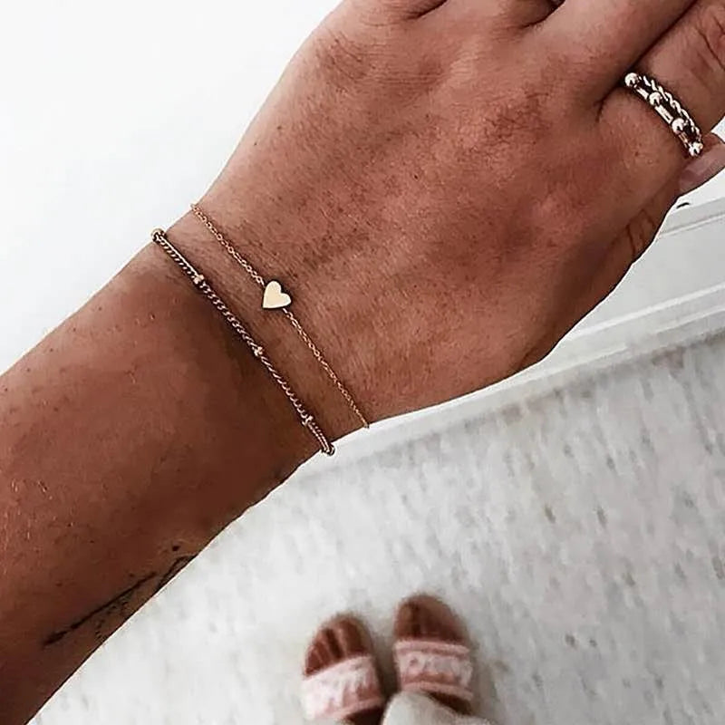 Boho Bangle For women Turtle Elephant Heart Shell Star Moon Bow Arrow Map Crystal Charm Bead Bracelet Set Bohemian Jewelry