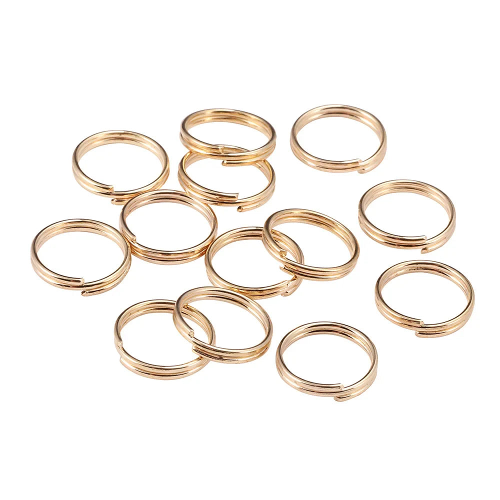 50-200pcs/lot Open Jump Rings 4 6 8 10 12 mm Double Loops Split Rings Necklace Bracelet Connectors For DIY Jewelry Making