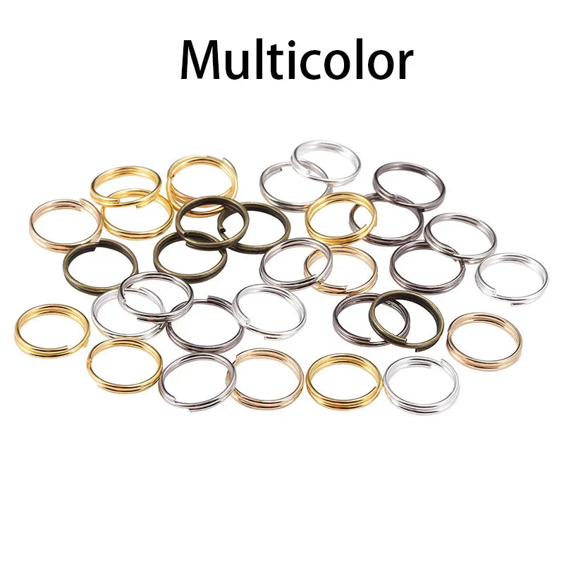 50-200Pcs/Lot 4-20mm Gold Color Double Jump Rings Split Rings Connectors Loops For DIY Jewelry Making Findings Accessories