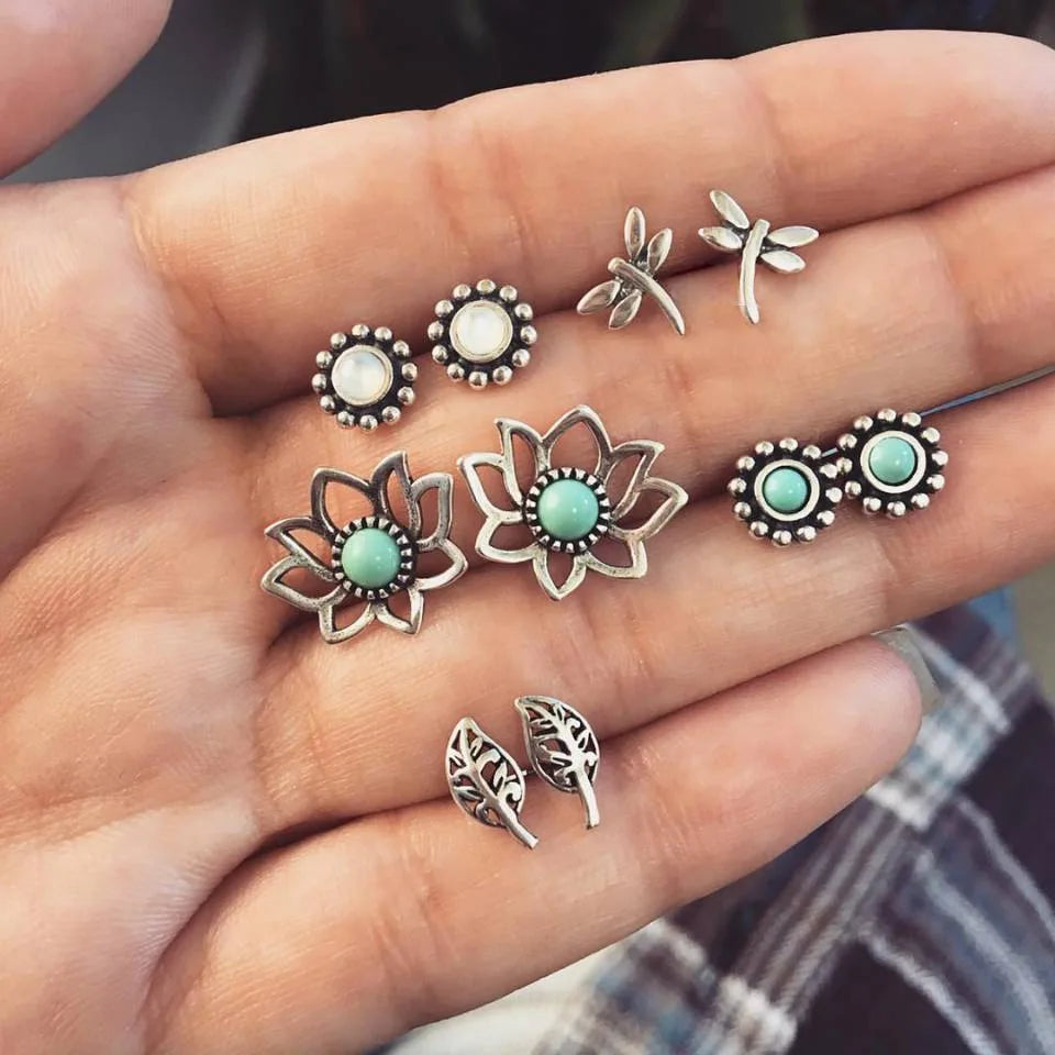 Bohemia Shell Starfish Dangle Earring set For Women Summer Beach Pearl Conch Drop Geometric Earring Girls Fashion Jewelry