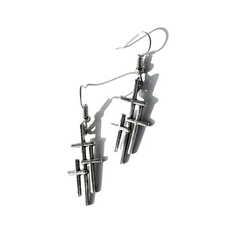 50 Style Earrings For Women Fashion Punk Drop Earrings Simple Cool Cute Jewelry Custom Handmade Girls  Snake Cross Animal