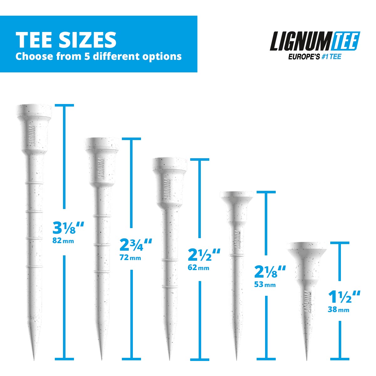 Lignum Classic Golf Tees