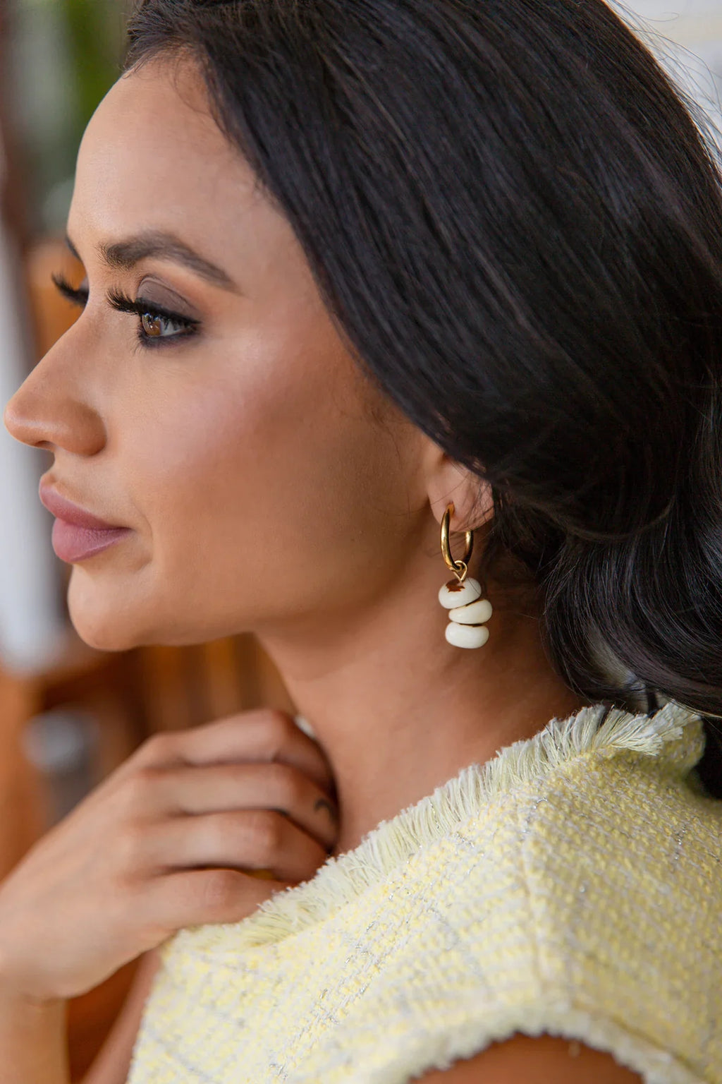 Tagua Maui Earrings