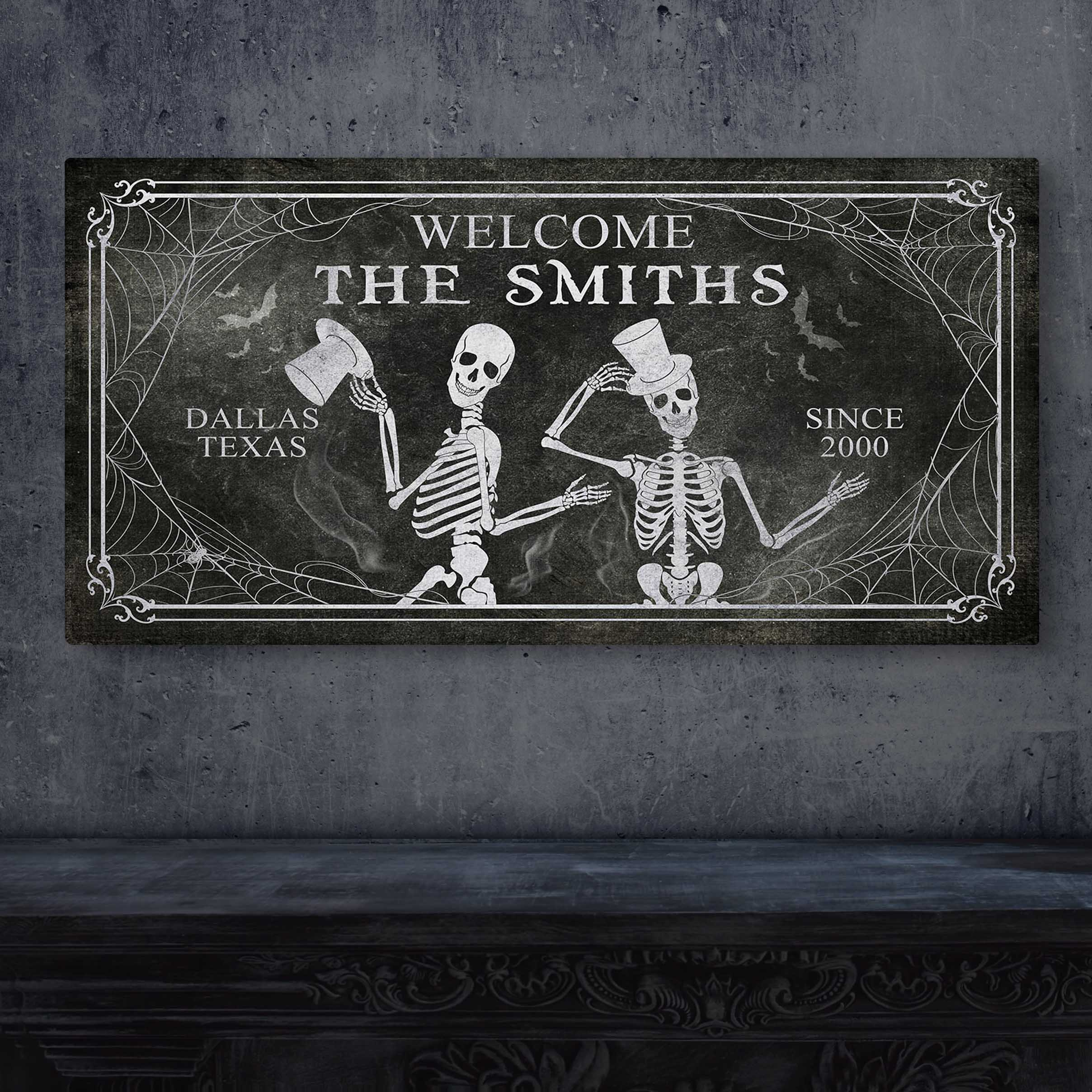 Gothic Welcome Sign