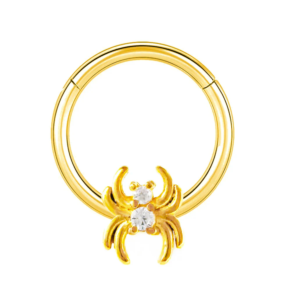 316L Surgical Steel Segment Nose Ring Zircon Septum Clicker Ear Cartilage Helix Daith Hoop Body  Piercing Jewelry