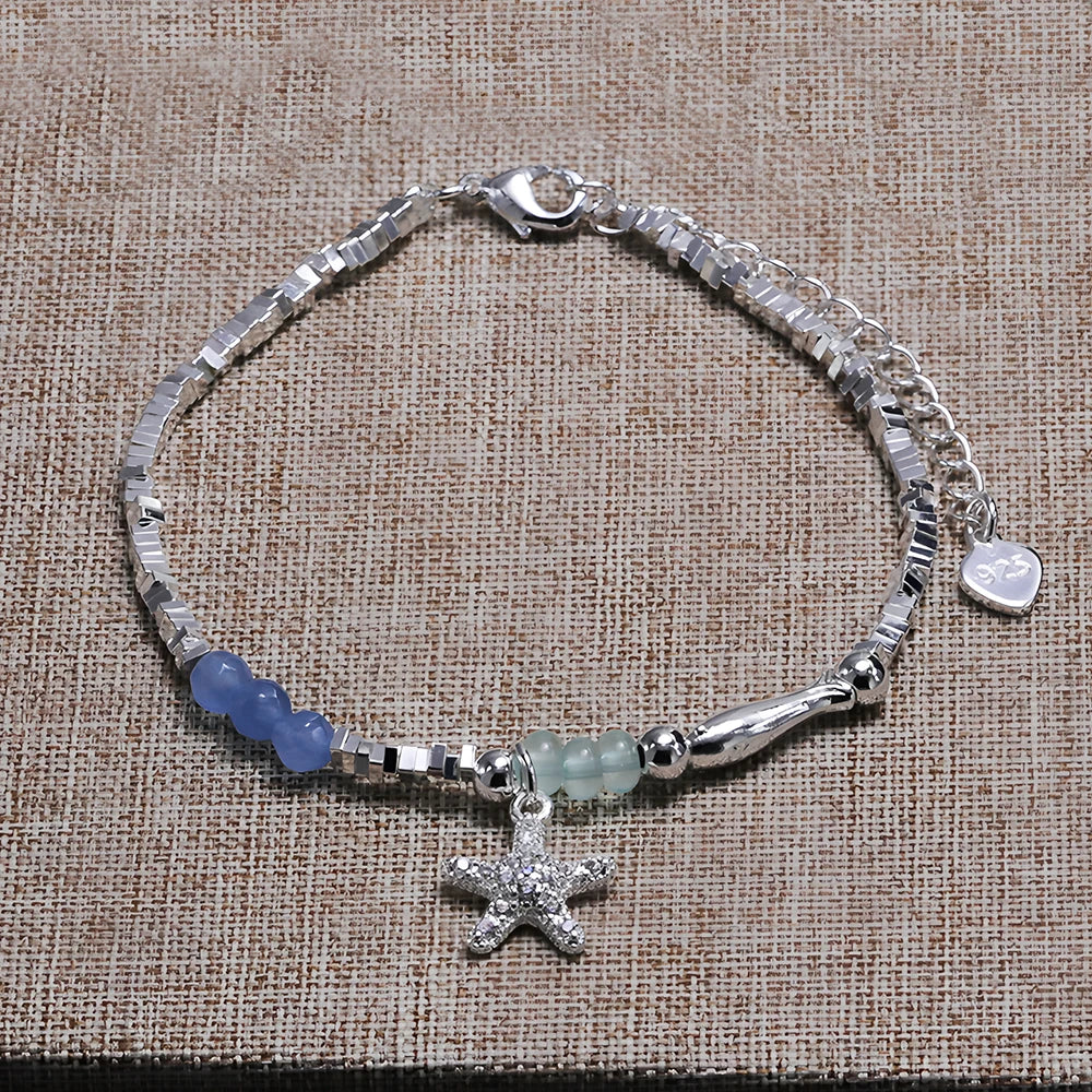 925 Sterling Silver Star Bead Bracelet For Women Fragmented Silver Sweet Romantic Versatile Trend Jewelry Gifts Dropshipping