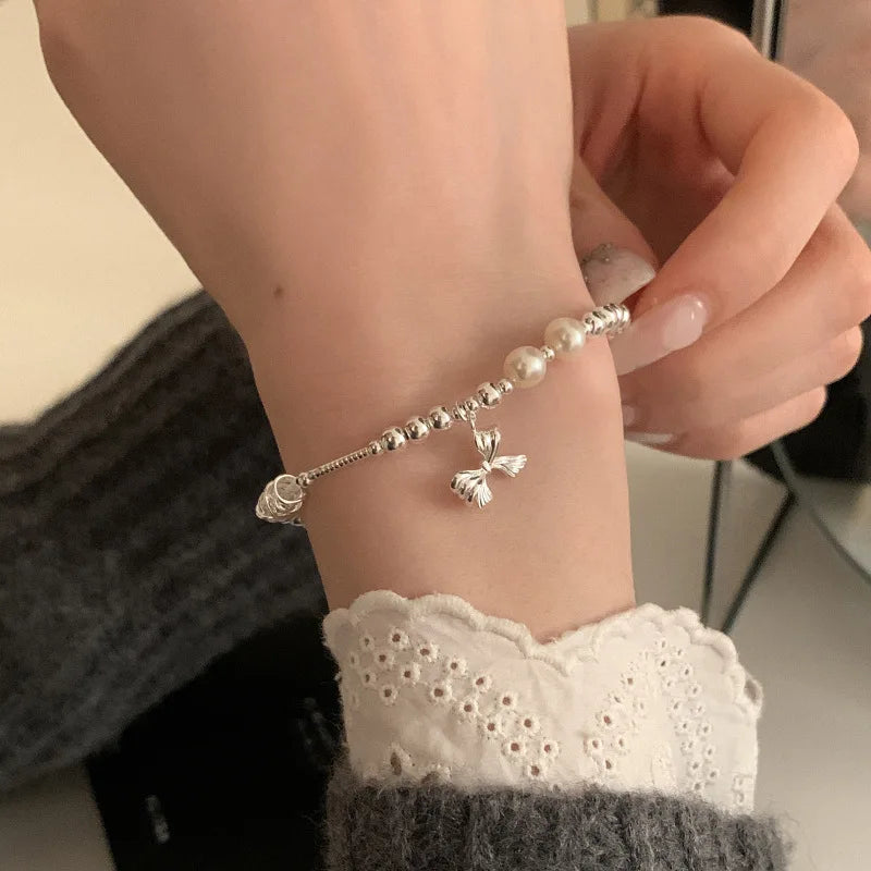925 Sterling Silver Star Bead Bracelet For Women Fragmented Silver Sweet Romantic Versatile Trend Jewelry Gifts Dropshipping