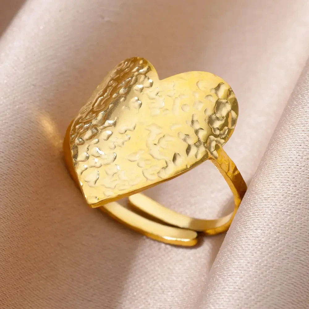 Anti-Stress Rotating Beads Rings for Women Men Gold Color Stainless Steel Double Smooth Beads Finger Ring Party Jewelry Gift