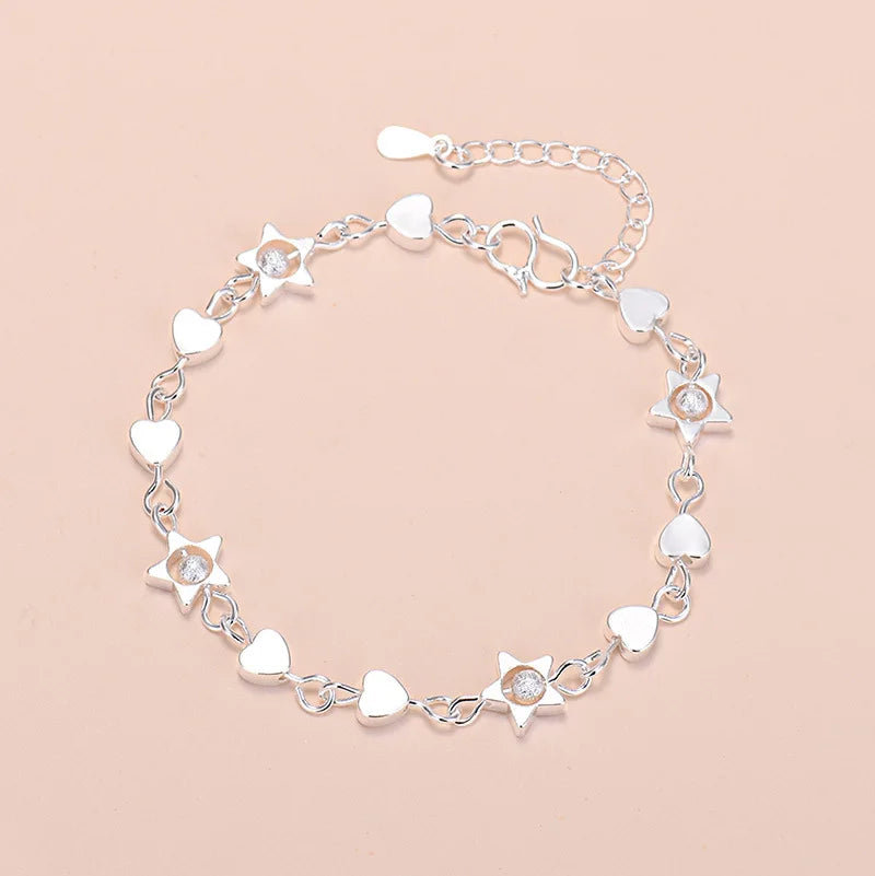 925 Sterling Silver Lucky Bead Charm Bracelets Woman Couple Chain Round Bangles Luxury Jewelry Accessories Wholesale