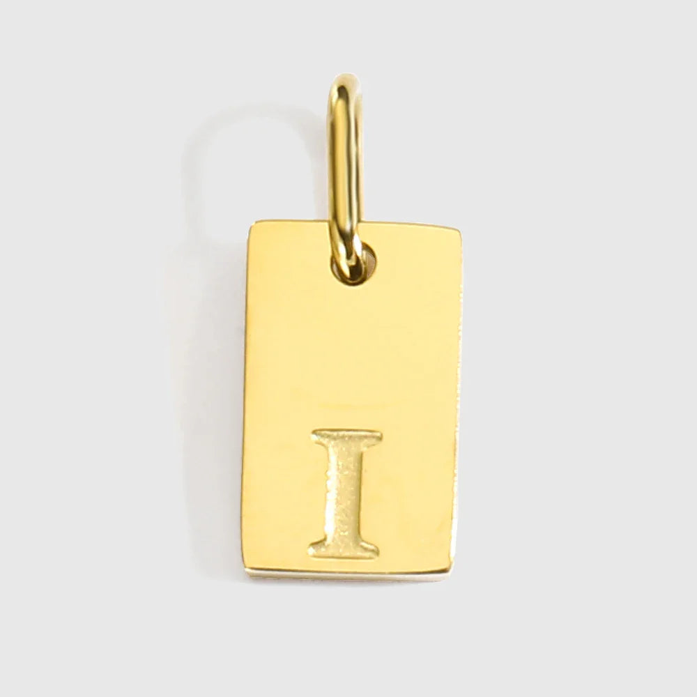 Alphabet Charm Pendant for Necklaces Stainless Steel Jewelry DIY Engraved Lettering Accessories Women's Fashion Jewelry