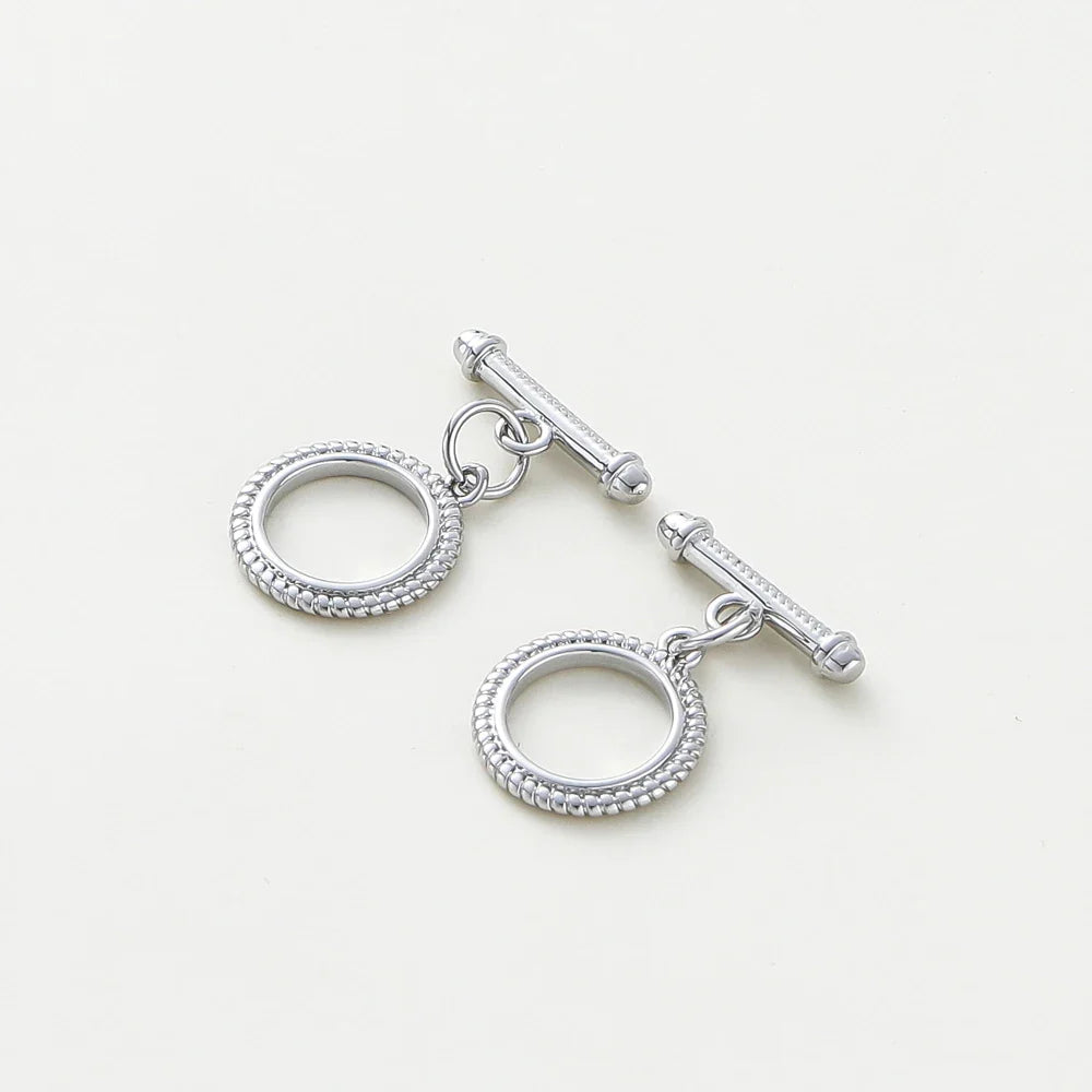 4 Sets 14K/18K Gold Color Plated Brass O Toggle Clasps Connector for DIY Bracelet Necklace Jewelry Making Findings Accessories