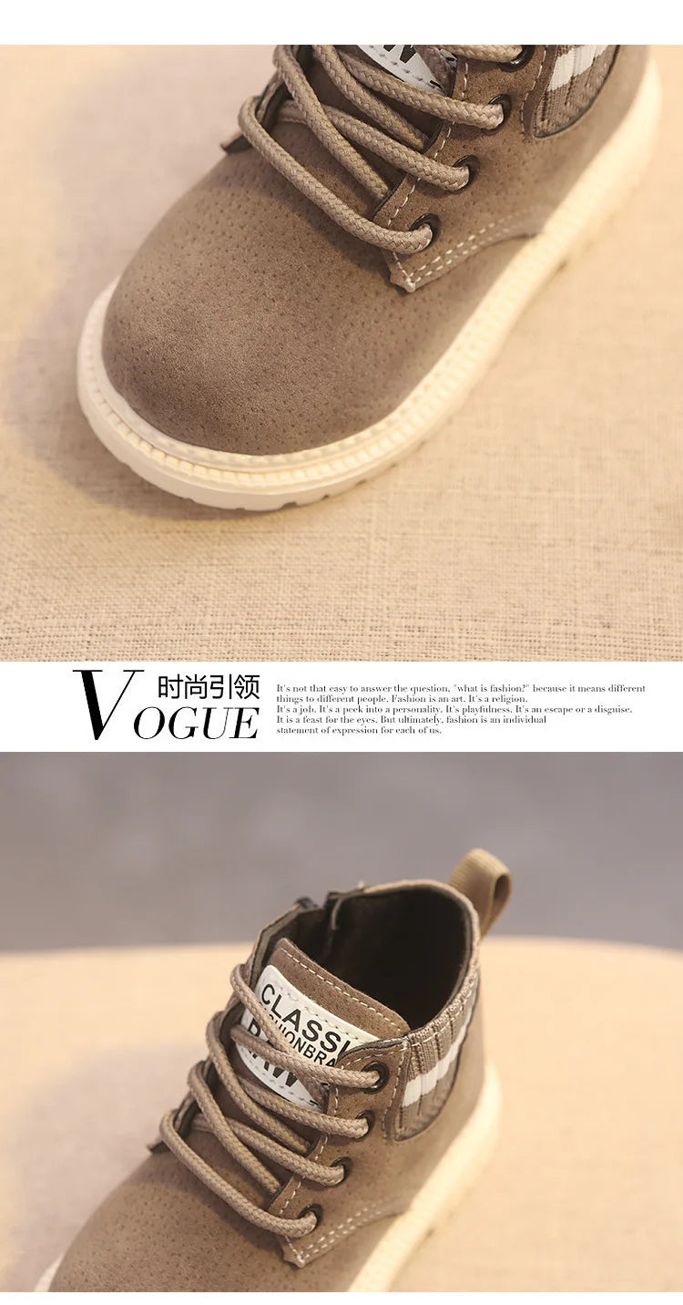 Kids Winter Boots Cotton Fabric Spring Autumn Children Shoes Baby Toddler Boys Girls Boots