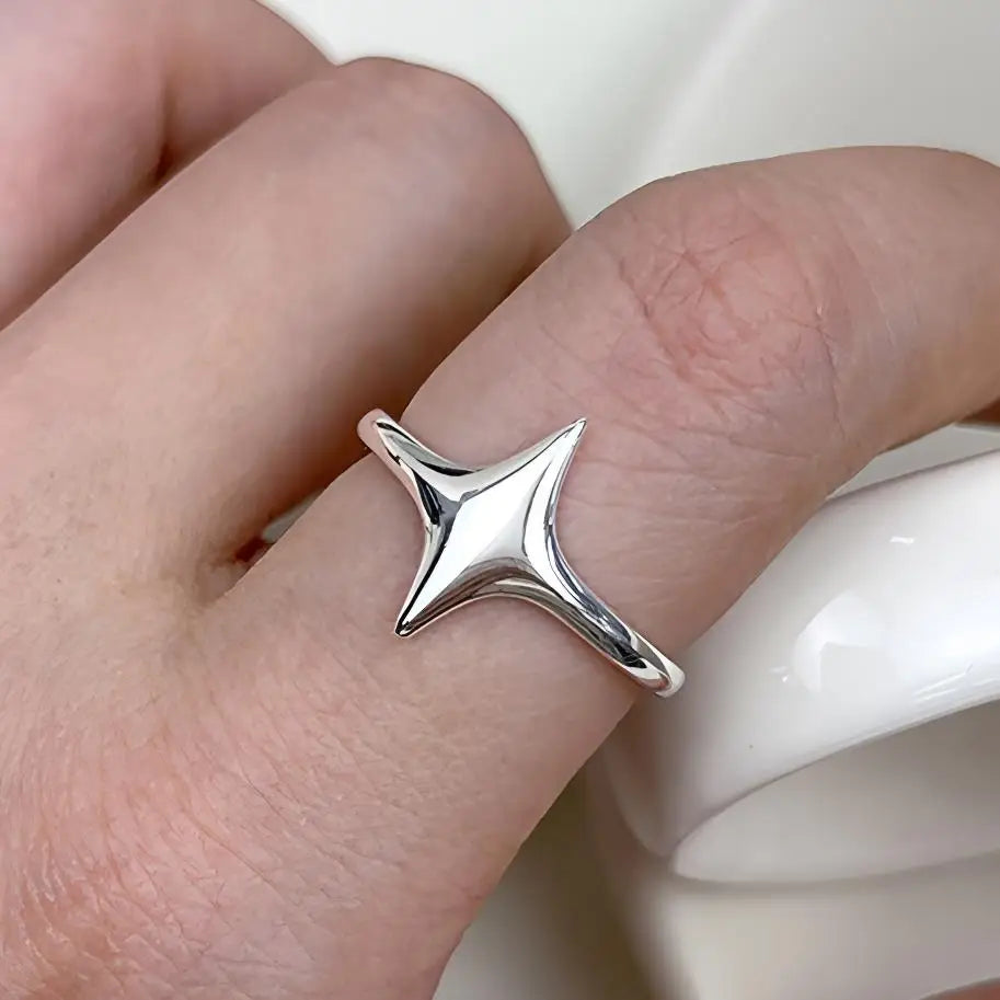 925 Sterling Silver Chain Knot Ring For Women Wrap Wide Band Rock Geometry Punk Jewelry Gift Wholesale Dropshipping