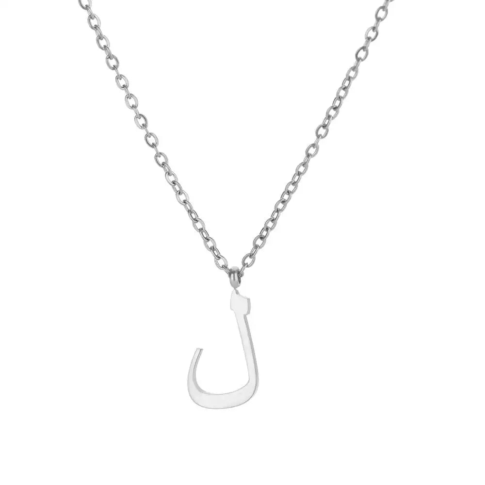 Arabic Letter Name Pendant Necklace For Women Stainless Steel Inital Chain Choker Collar Necklace 2024 Wedding Jewelry bijoux
