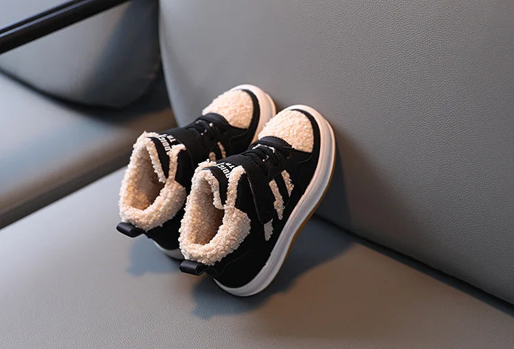 Winter Children Snow Boots for Boys Girls Fashion Kids Outdoor Sneakers Ankle Booties Warm Plush Running Sports Kids Shoes