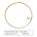 Choker Neck Cuff for Women, Open Collar Choker Torques Necklace Adjustable ,Simple Stainless Steel Jewelry