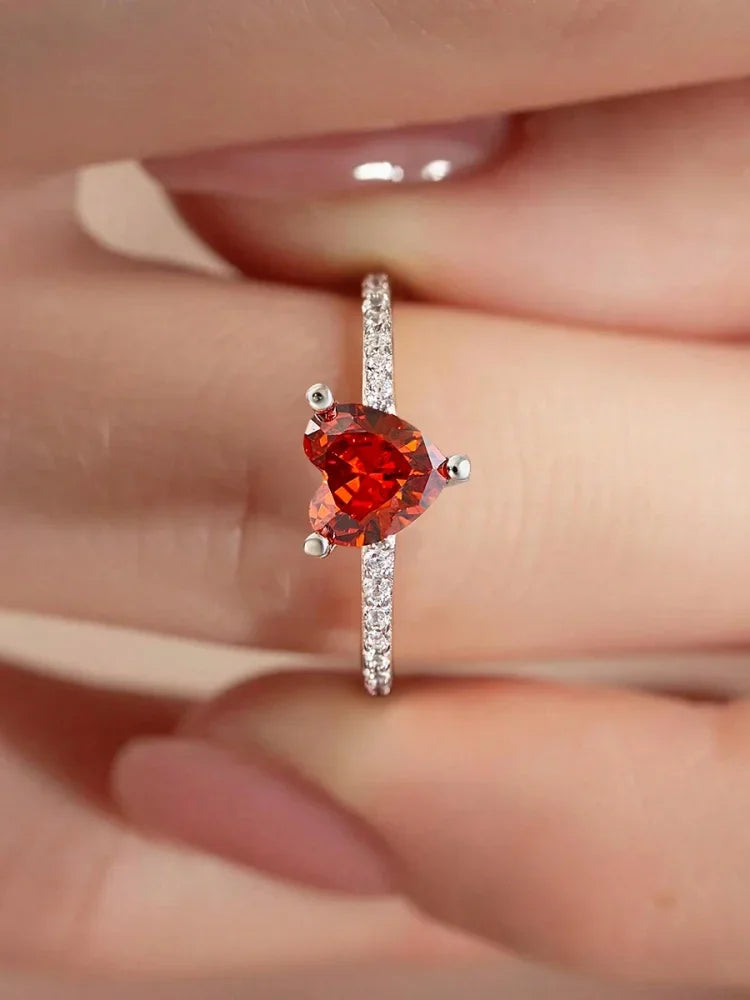 925 Sterling Silve Fashion Delicate Sweet Pink Zircon Ring For Women Anniversary Luxury Personalized High Quality Fine Jewelry