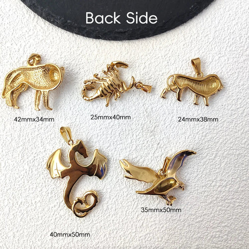 18K Gold Plated Stainless Steel Eagle Pendant, Eye catching, Must - have for Hip Hop Lovers, Suits Nightclubs & Casual Outfits