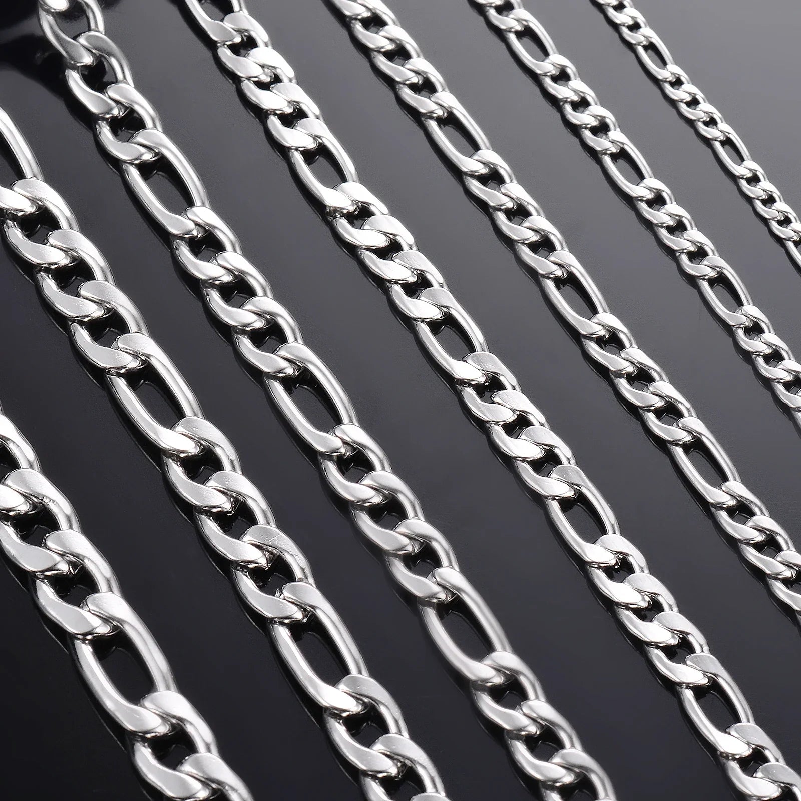 Wholesale 40-75cm 925 Sterling Silver Necklace 2/4/6/8/10/12mm Figaro Chain Lobster Buckle Necklaces Men Woman Fashion Jewelry