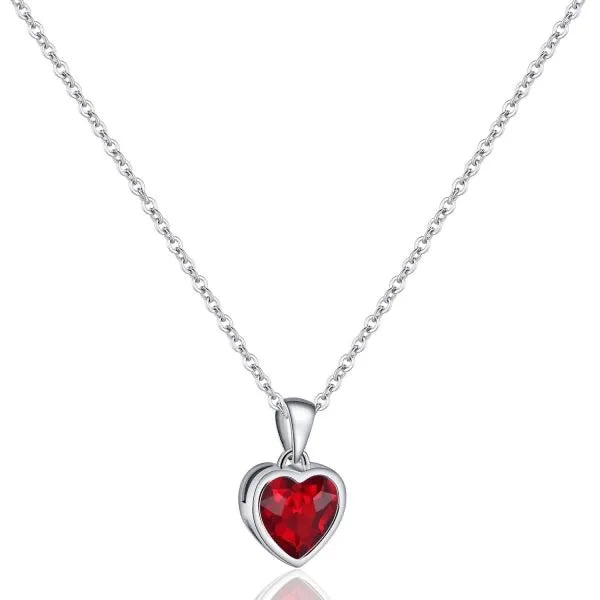 925 Sterling Silver Red Greem Blue Heart Zircon Neck Chain Pendants Necklaces For Women Luxury Jewelry Accessories Argent 925