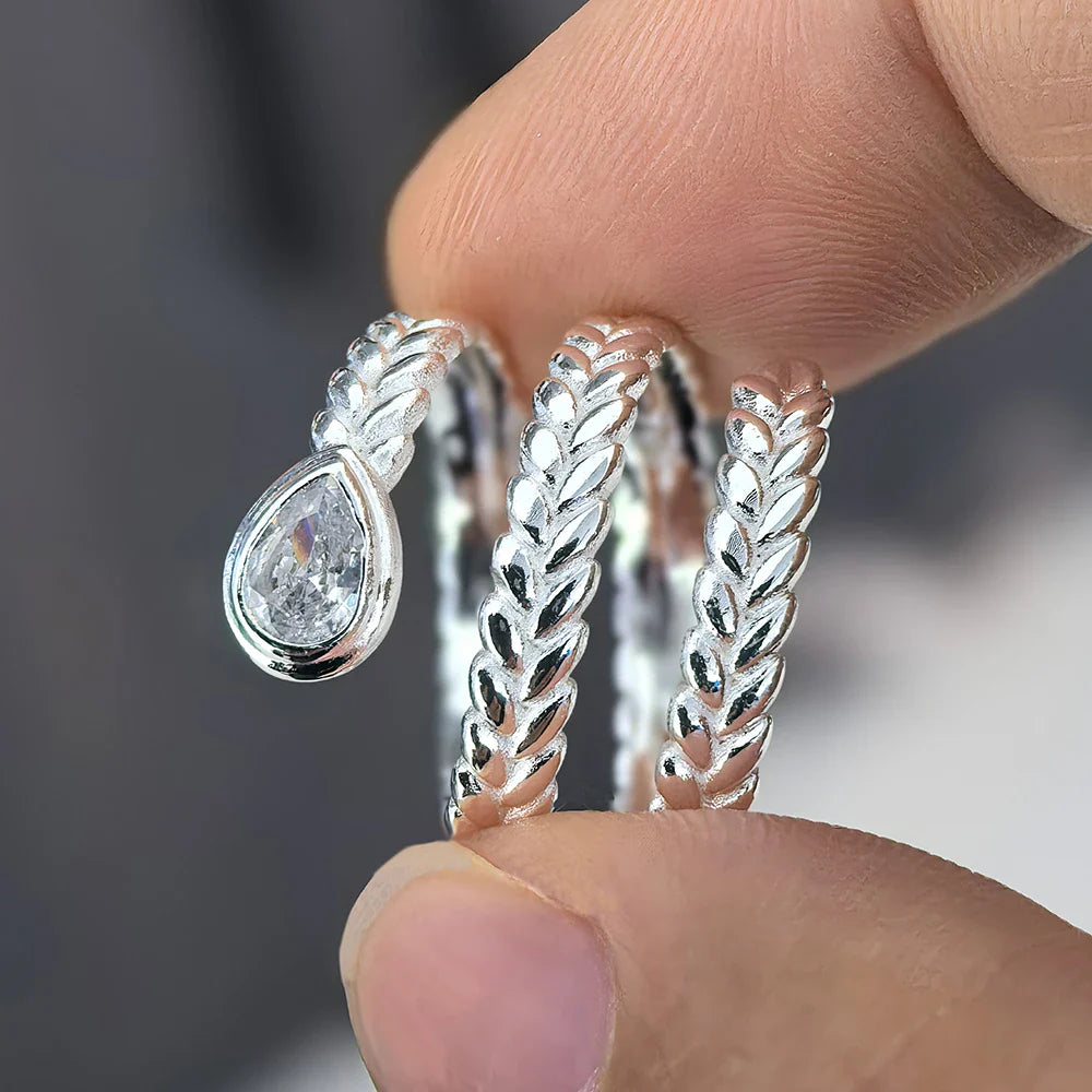 925 Sterling Silver Chain Knot Ring For Women Wrap Wide Band Rock Geometry Punk Jewelry Gift Wholesale Dropshipping