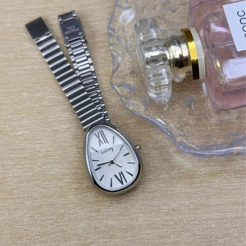 New Ladies Watches gift Snake Head Watch for Women Luxury Fashion Steel Strap Quartz Wristwatches Dropshipping Clock