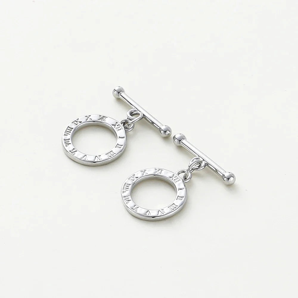 4 Sets 14K/18K Gold Color Plated Brass O Toggle Clasps Connector for DIY Bracelet Necklace Jewelry Making Findings Accessories