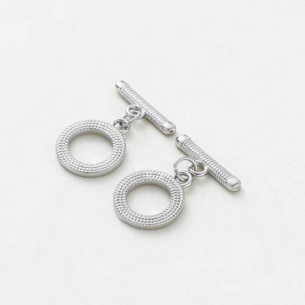 4 Sets 14K/18K Gold Color Plated Brass O Toggle Clasps Connector for DIY Bracelet Necklace Jewelry Making Findings Accessories