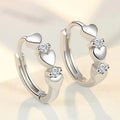 Cute Heart Small Hoop Earrings Women 3 Metal Colors Trendy Girls Ear Circle Earrings Fancy Accessories Statement Jewelry