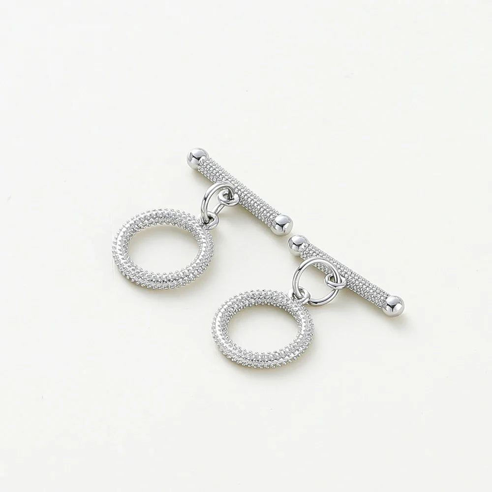 4 Sets 14K/18K Gold Color Plated Brass O Toggle Clasps Connector for DIY Bracelet Necklace Jewelry Making Findings Accessories