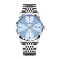 PENGAGAR Luxury Watch For Man Waterproof Luminous Date Week Stainless Steel Men Watch Casual Quartz Men's Watches Male Clock+box