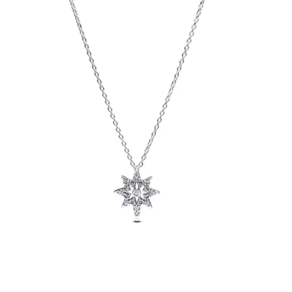 925 Sterling Silver Golden Moon Star Bow Necklace Fit Original Bracelet For Women DIY Fashion Jewelry Making