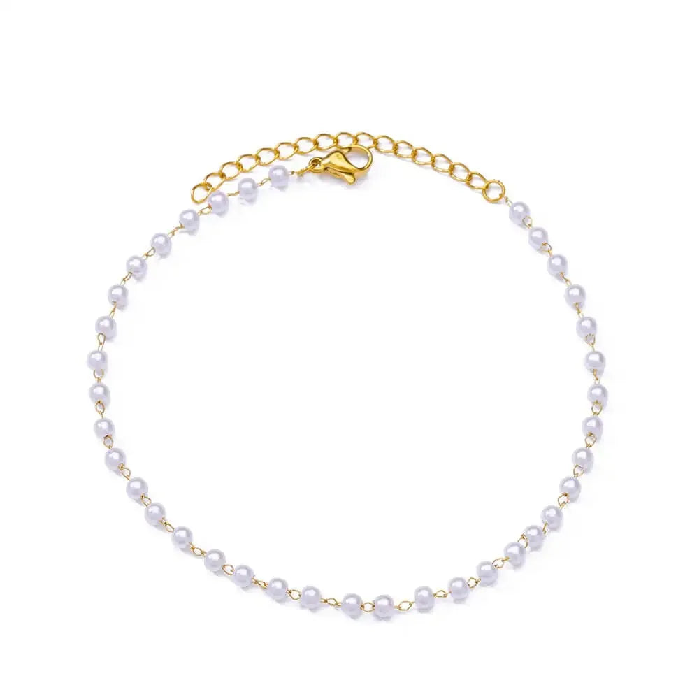 Boho Drops Anklets For Women Gold Color Stainless Steel Anklet Luxury Wedding Aesthetic Jewelry Gift