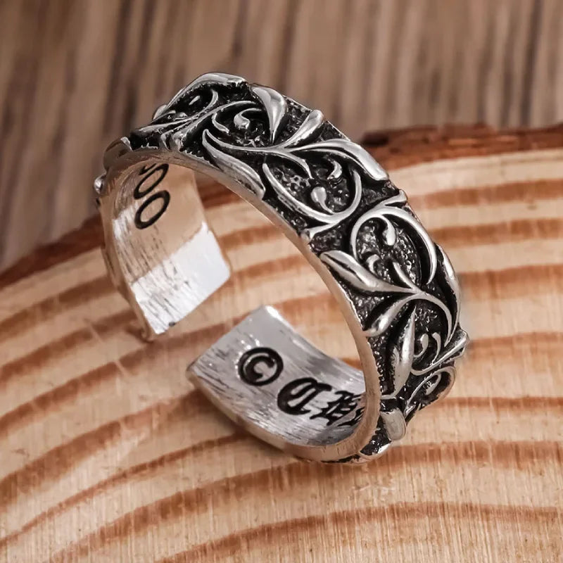 Vintage open style personalized design eternal ring for couples