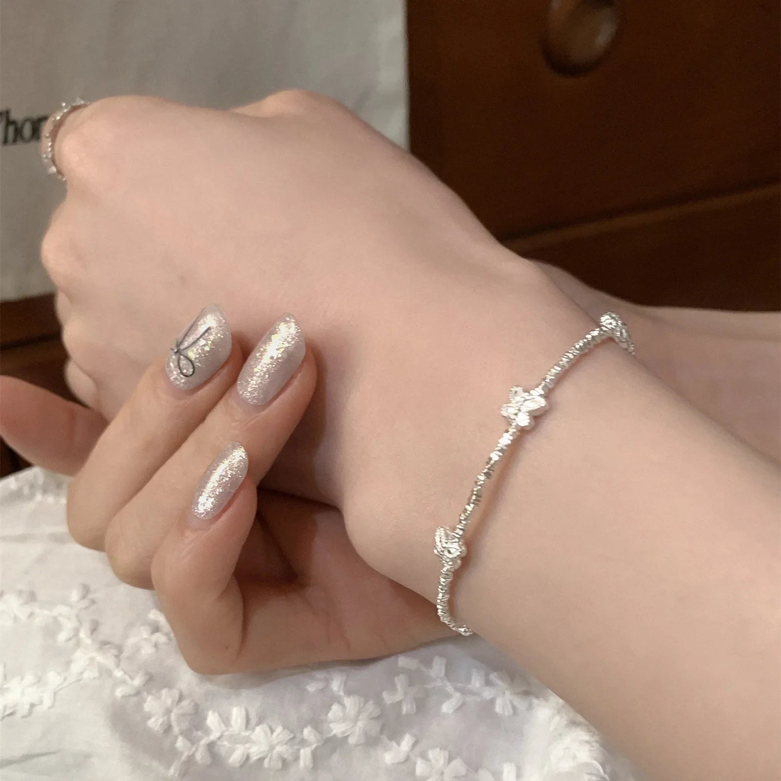 925 Sterling Silver Star Bead Bracelet For Women Fragmented Silver Sweet Romantic Versatile Trend Jewelry Gifts Dropshipping