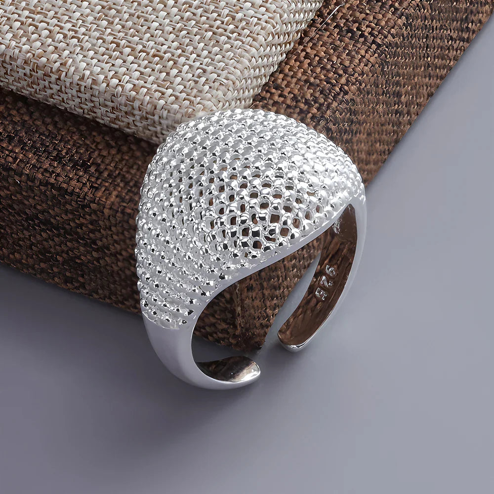 925 Sterling Silver Chain Knot Ring For Women Wrap Wide Band Rock Geometry Punk Jewelry Gift Wholesale Dropshipping