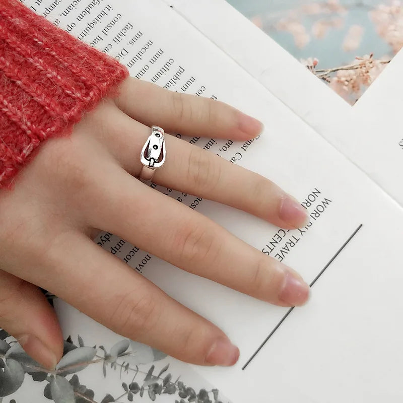 925 Sterling Silver Belt Adjustable Rings Wedding Engagement Jewelry For Women Accessories   Dropshippin