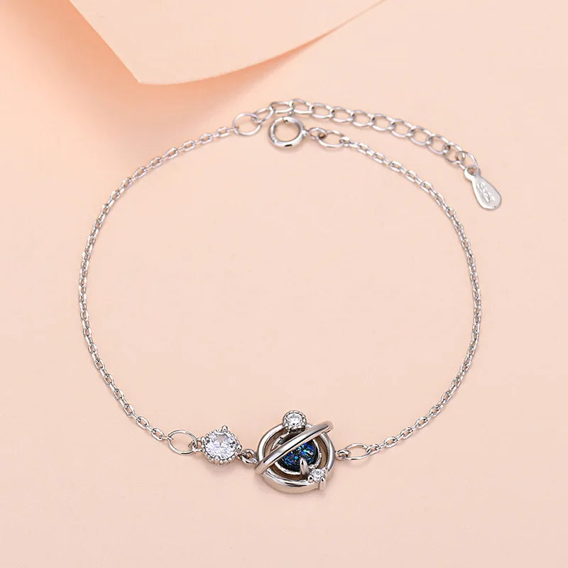 925 Sterling Silver Lucky Bead Charm Bracelets Woman Couple Chain Round Bangles Luxury Jewelry Accessories Wholesale