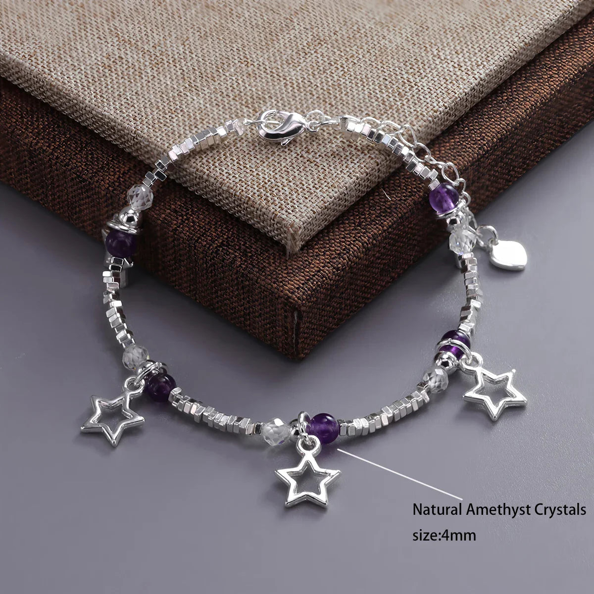 925 Sterling Silver Star Bead Bracelet For Women Fragmented Silver Sweet Romantic Versatile Trend Jewelry Gifts Dropshipping