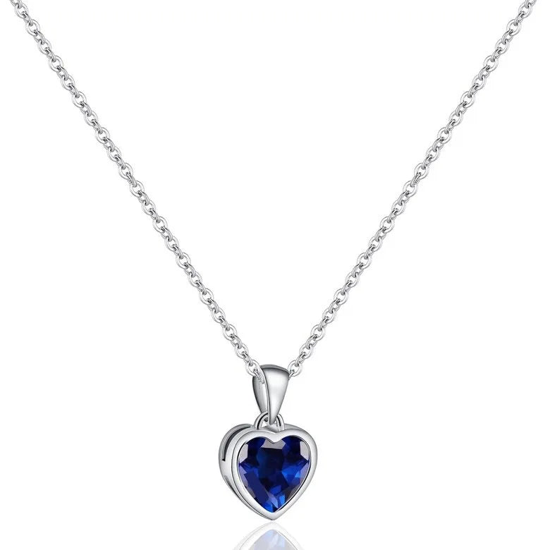 925 Sterling Silver Red Greem Blue Heart Zircon Neck Chain Pendants Necklaces For Women Luxury Jewelry Accessories Argent 925