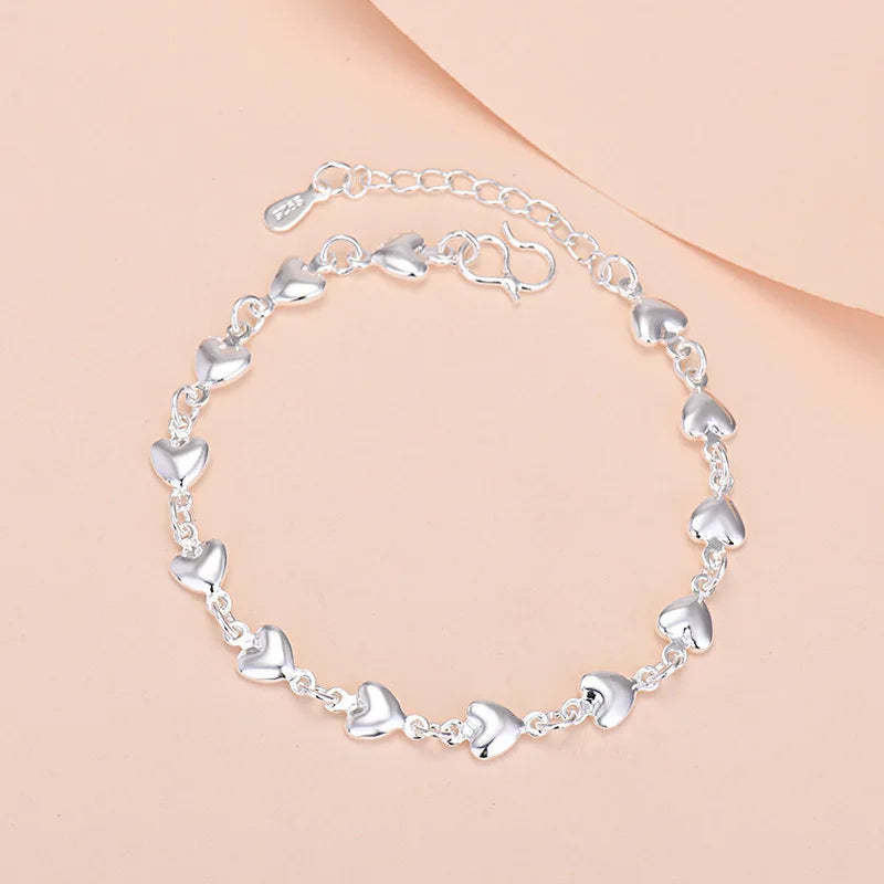 925 Sterling Silver Lucky Bead Charm Bracelets Woman Couple Chain Round Bangles Luxury Jewelry Accessories Wholesale