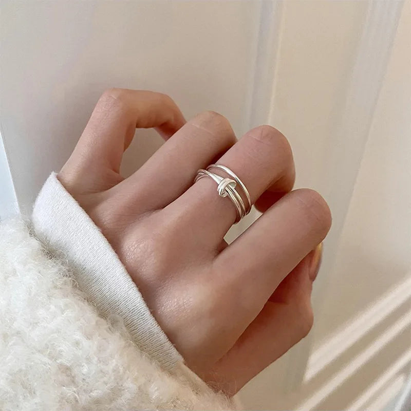 925 Sterling Silver plated Ring for Women Girl Gift Blace Stone Crystal Glaze Retro Punk Open Jewelry Dropship Wholesale