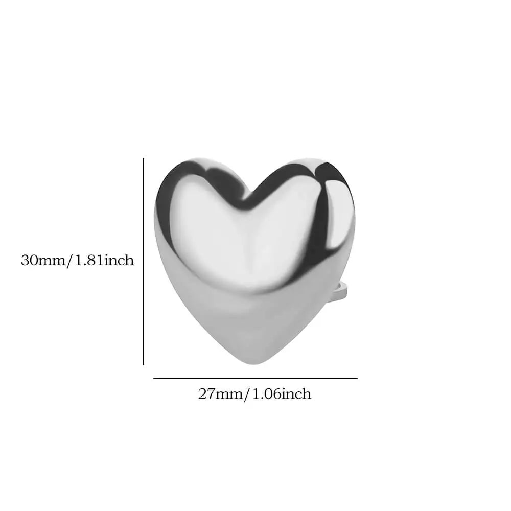 Big Heart Rings for Women Classic Stainless Steel Gold Color Finger Ring Trend Band Couple Wedding Jewelry Accessories anillos