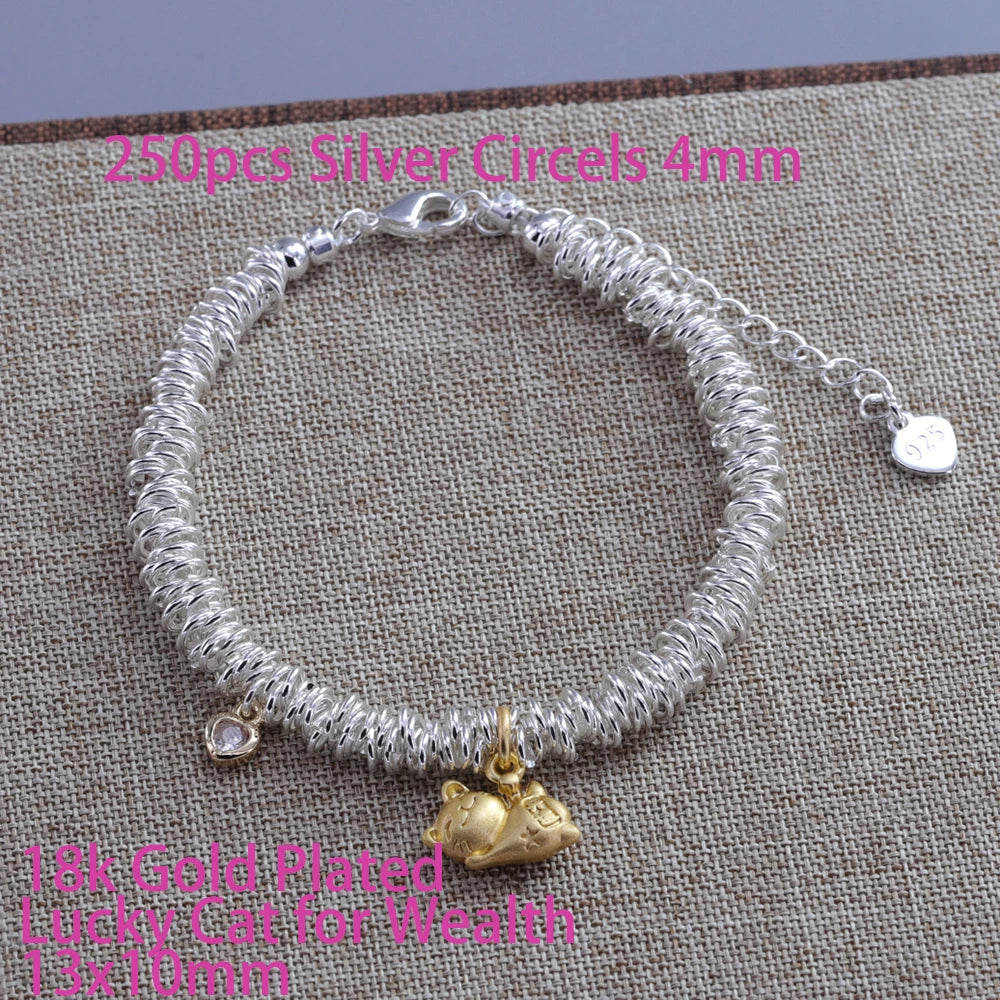 925 Sterling Silver Star Bead Bracelet For Women Fragmented Silver Sweet Romantic Versatile Trend Jewelry Gifts Dropshipping
