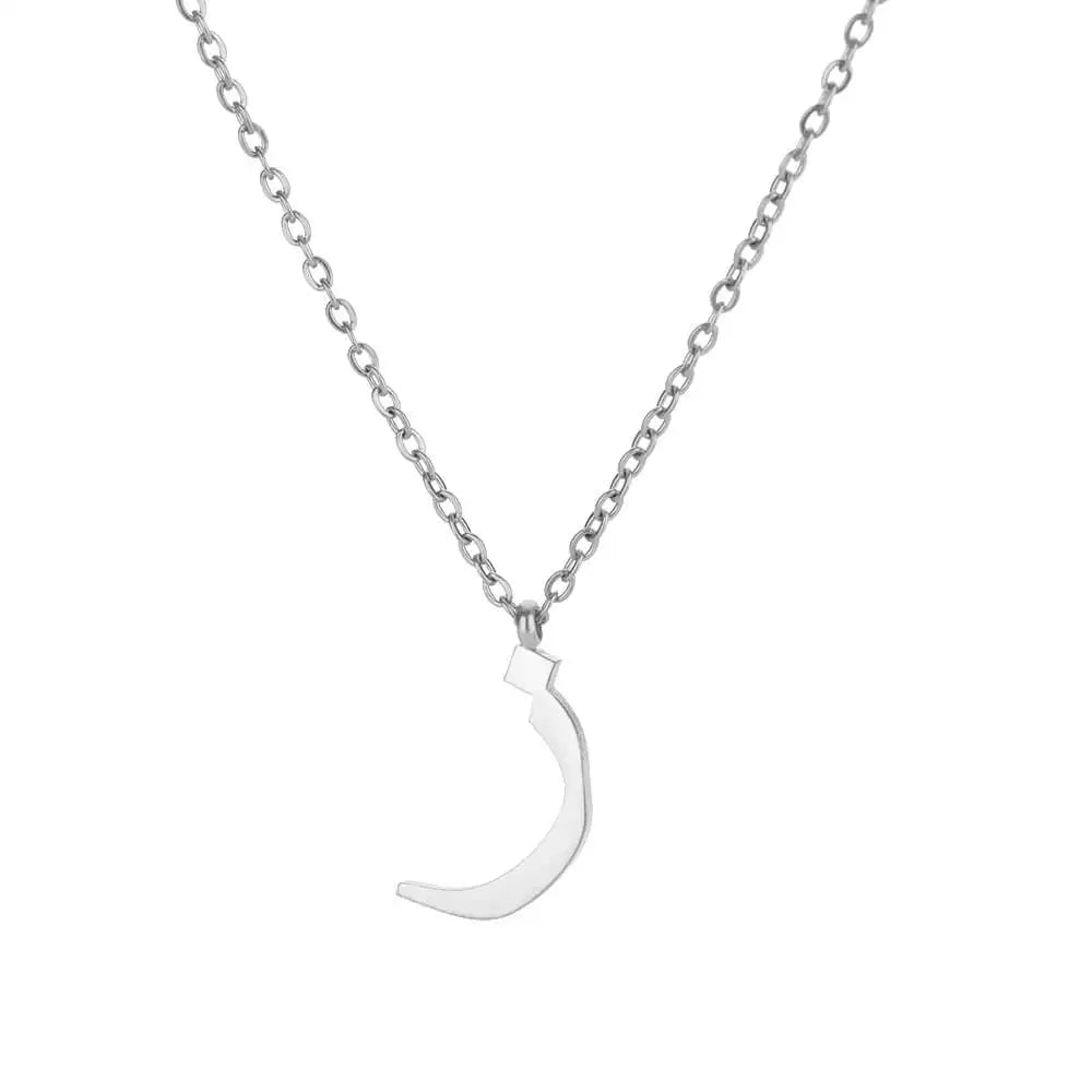 Arabic Letter Name Pendant Necklace For Women Stainless Steel Inital Chain Choker Collar Necklace 2024 Wedding Jewelry bijoux