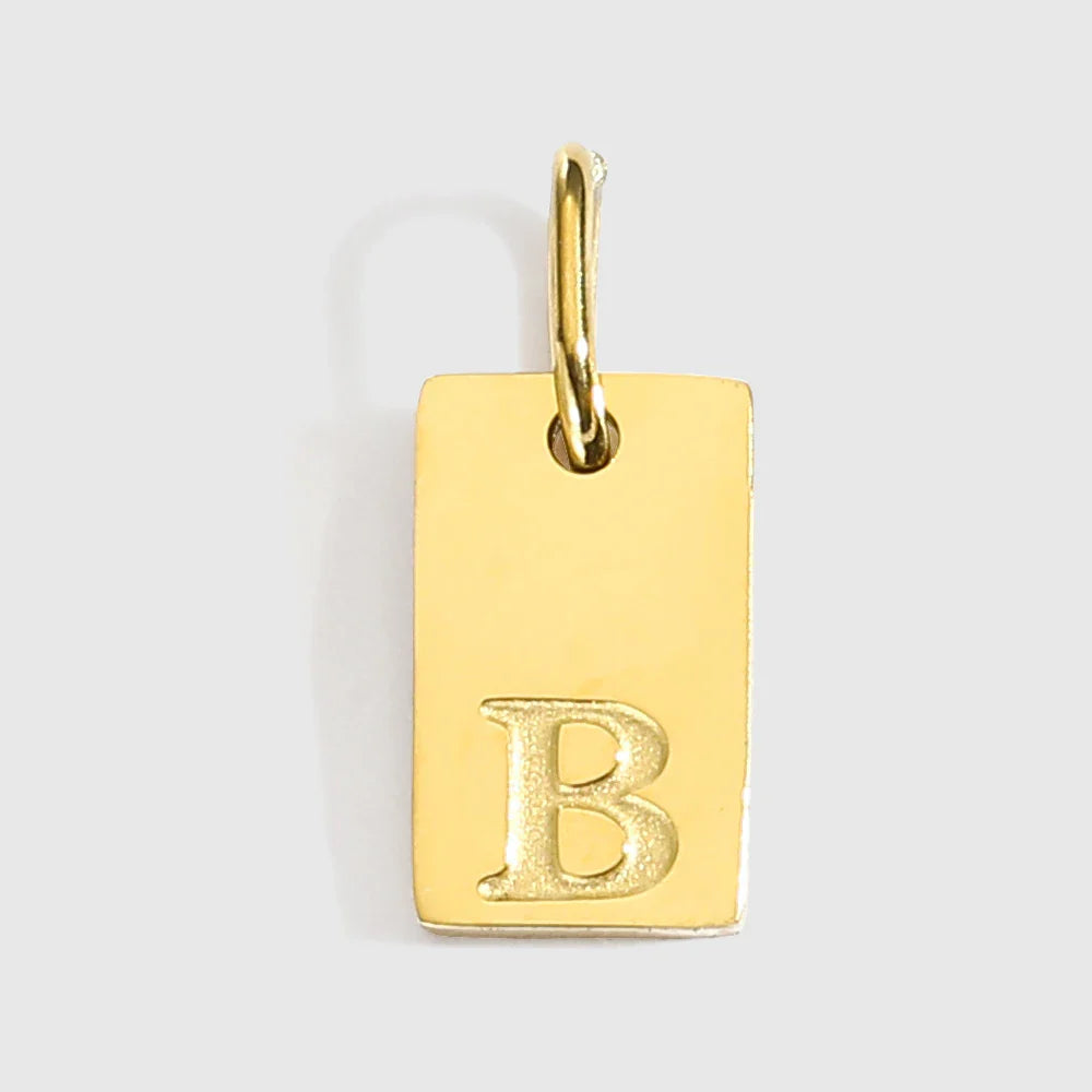 Alphabet Charm Pendant for Necklaces Stainless Steel Jewelry DIY Engraved Lettering Accessories Women's Fashion Jewelry