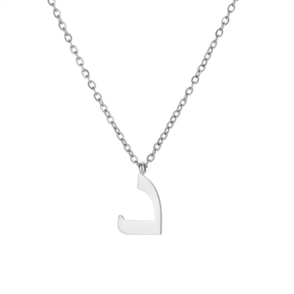 Arabic Letter Name Pendant Necklace For Women Stainless Steel Inital Chain Choker Collar Necklace 2024 Wedding Jewelry bijoux