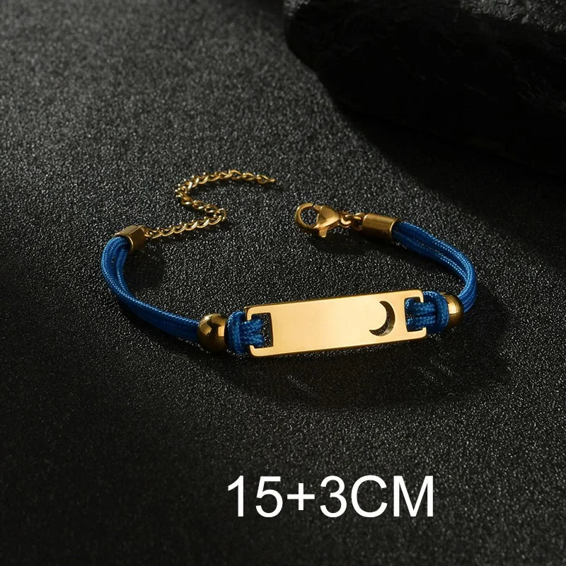 Bluelory Personalized Bracelet For Men  Women Stainless Steel Multi Styles Blank Nameplate Heart Bracelet  Party Jewelry Gift