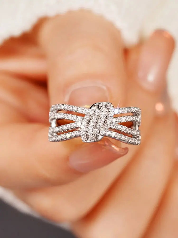 925 Sterling Silve Fashion Delicate Sweet Pink Zircon Ring For Women Anniversary Luxury Personalized High Quality Fine Jewelry